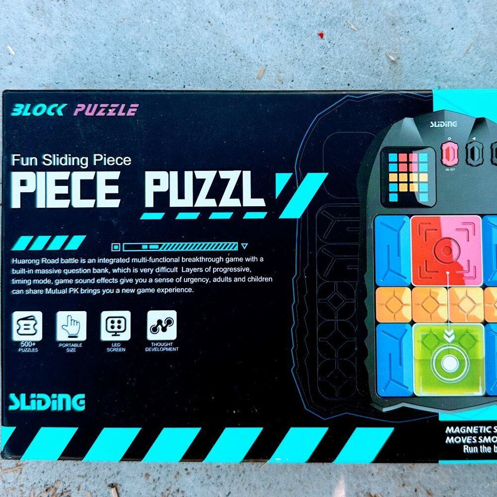 Block Puzzle Sliding Electronic Puzzle Game Handheld Brain Teaser Toy